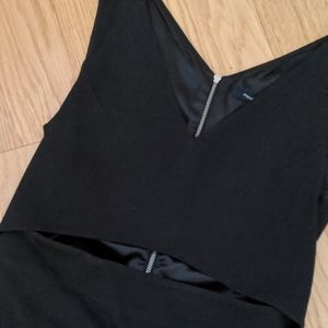 Black Faux Crop Dress